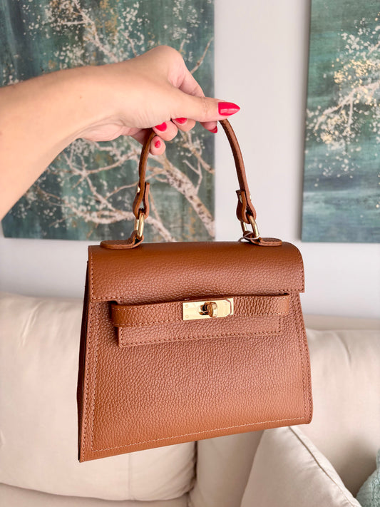 Bolso H Camel en Piel