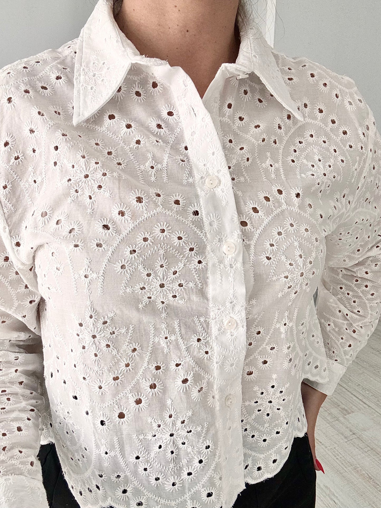 Camisa Bordado Ingles