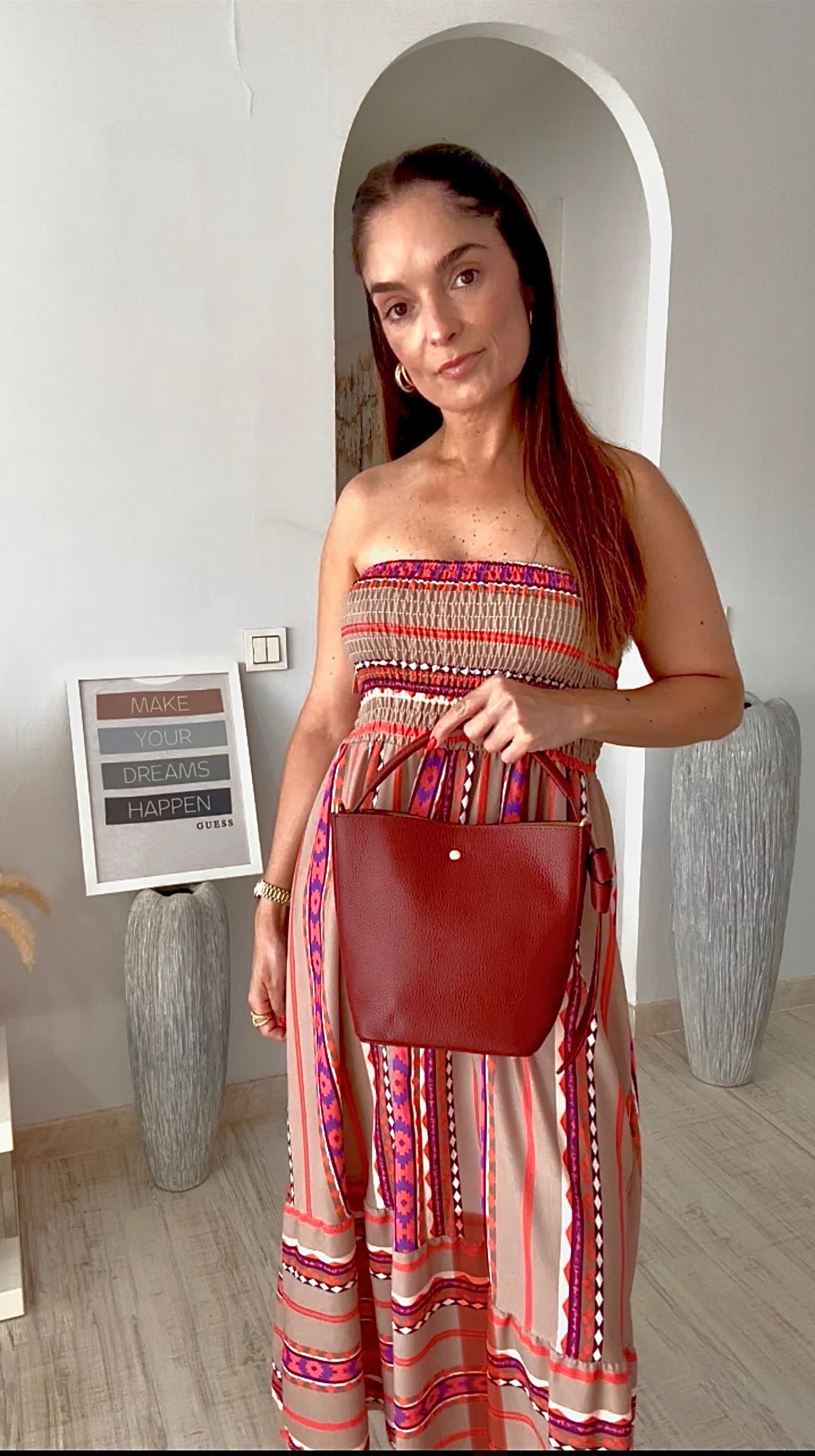 Bolso Bucket en piel