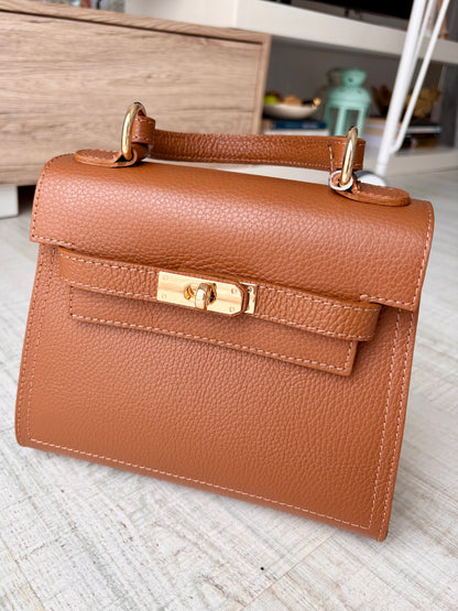 Bolso H Camel en Piel