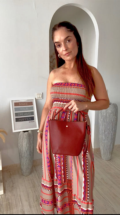 Bolso Bucket en piel