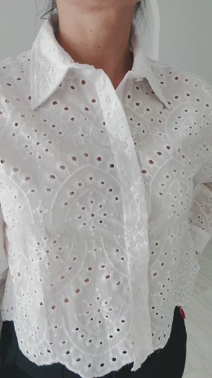 Camisa Bordado Ingles